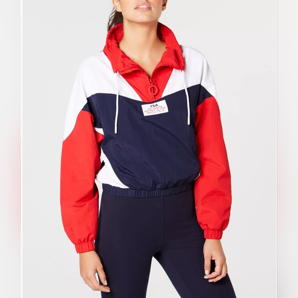 Fila colorblock red white blue windbreaker